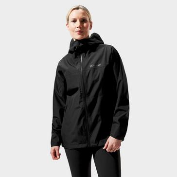 Black Berghaus Women's Deluge Pro 3.0 Waterproof Jacket