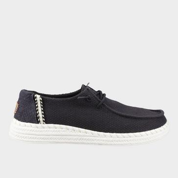 Black HEYDUDE Women's Wendy Espadrille Woven Shoes