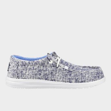 Dark Blue HEYDUDE Men's Wally Surf Wash Shoes