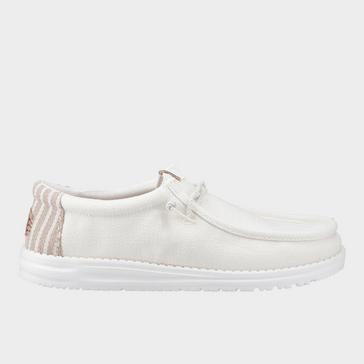White HEYDUDE Men's Wally Resort Shoes