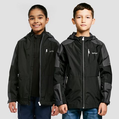 Regatta Kids Fully Waterproof Jacket Black Navy OR Pink Childs Boys OR Girls