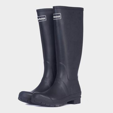 Black Barbour Womens Abbey Wellington Boots Black