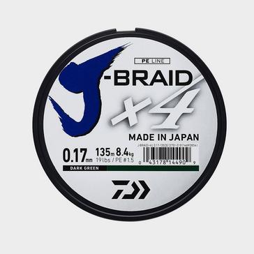 White Daiwa J-Brd X4E 0.13Mm-135M Dark Green - Jb4E0.13-135Dg