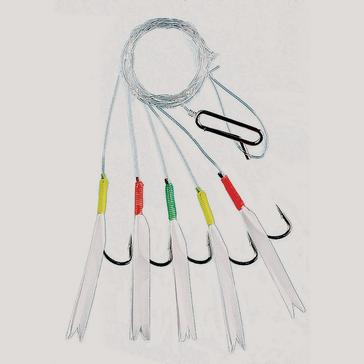 Clear|Coral FLADEN White Daylight 5 Hook Rig –  Size 3/0