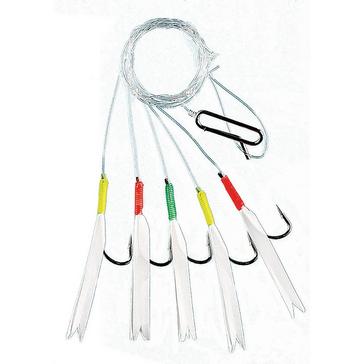 Clear|Coral FLADEN White Daylight 5 Hook Rig –  Size 3/0