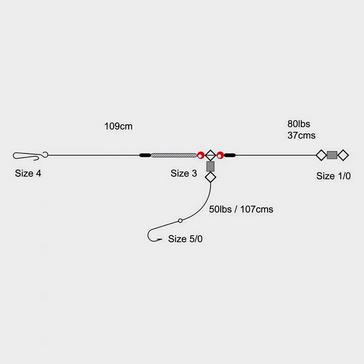 Silver TRONIX 1 Hook Clipped Rig (Size 1/0)