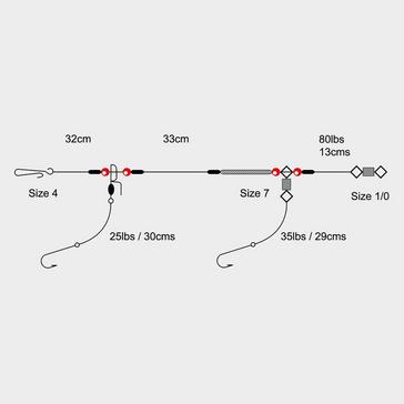 Black TRONIX 2 Hook Loop 1/0