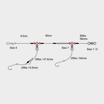 Silver TRONIX 2 Hook Loop Rig (Size 4)