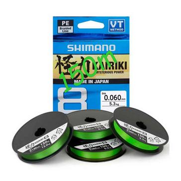 Grey SHIMANO Kairiki PE Braid 0.10mm 6kg Mantis Green (150m)