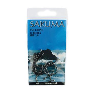 Black SAKUMA 450 Chinu Hooks Size 1/0
