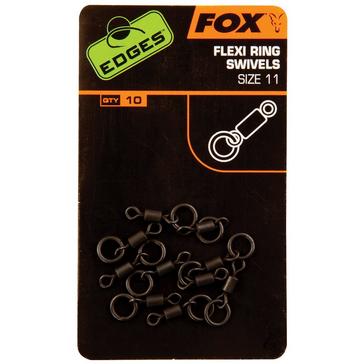 Black FOX INTERNATIONAL Edges Flexi Ring Swivels Sz 11