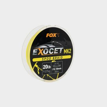 Yellow FOX INTERNATIONAL Exocet Spod Braid MK2 20lb Yellow