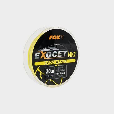 Yellow FOX INTERNATIONAL Exocet Spod Braid MK2 in Yellow (20lb)