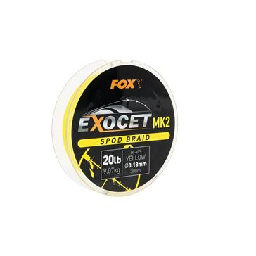 Yellow FOX INTERNATIONAL Exocet Spod Braid MK2 20lb Yellow