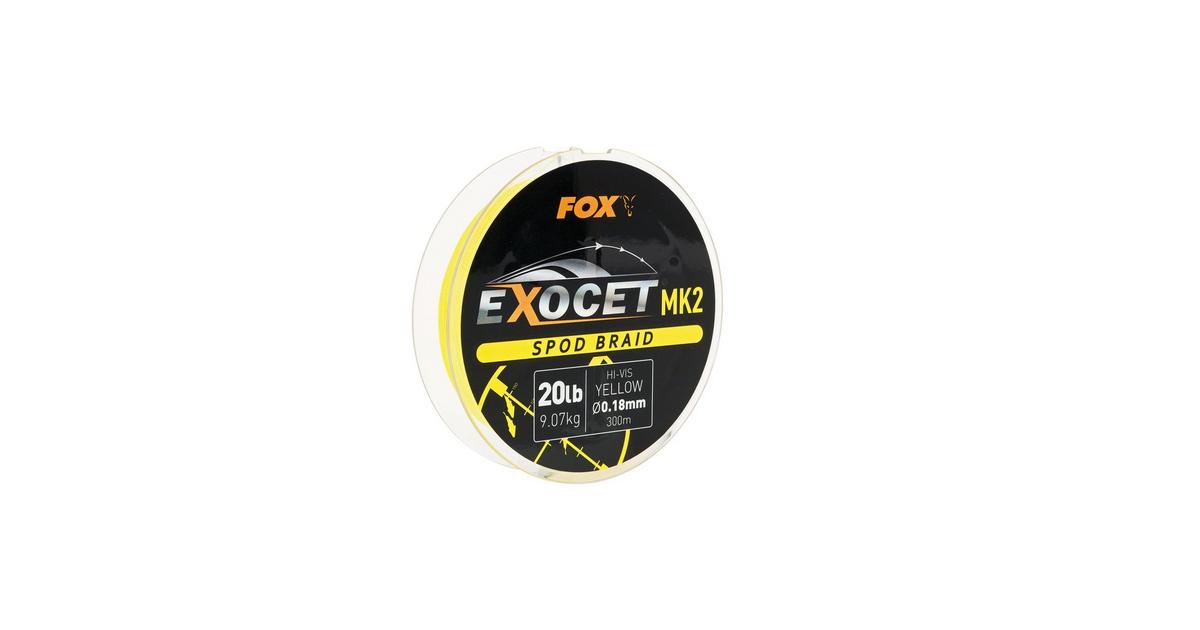 FOX INTERNATIONAL Exocet Spod Braid MK2 in Yellow (20lb)