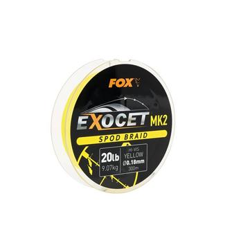Yellow FOX INTERNATIONAL Exocet Spod Braid MK2 in Yellow (20lb)