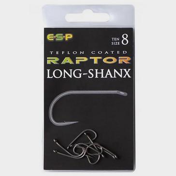 Black ESP Raptor Long Shank Hooks Size 9