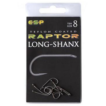 Silver ESP Raptor Long Shanx Hook (Size 10)