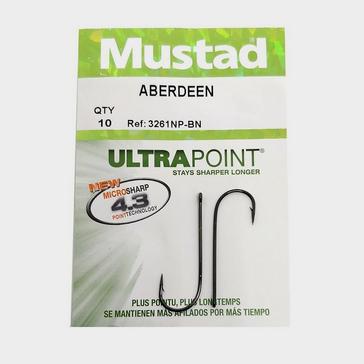 Black MUSTAD Aberdeen Hooks (Size 1)