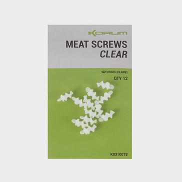 White KORUM Meat Screws Clear