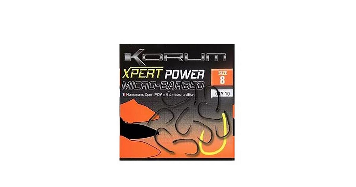 Korum XPERT POWER BARBLESS HOOKS - SIZE 8