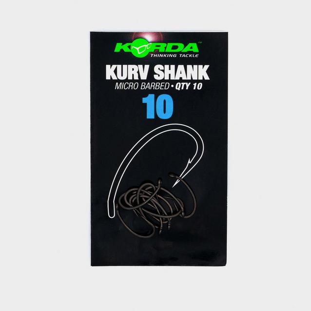 Black Korda Kurv Shank Barbless Hook Size 10 image 1