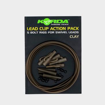 Black Korda Lead Clip Action Pack Clay