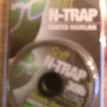 Green Korda N Trap Soft Coated Hooklink 15lb Silt