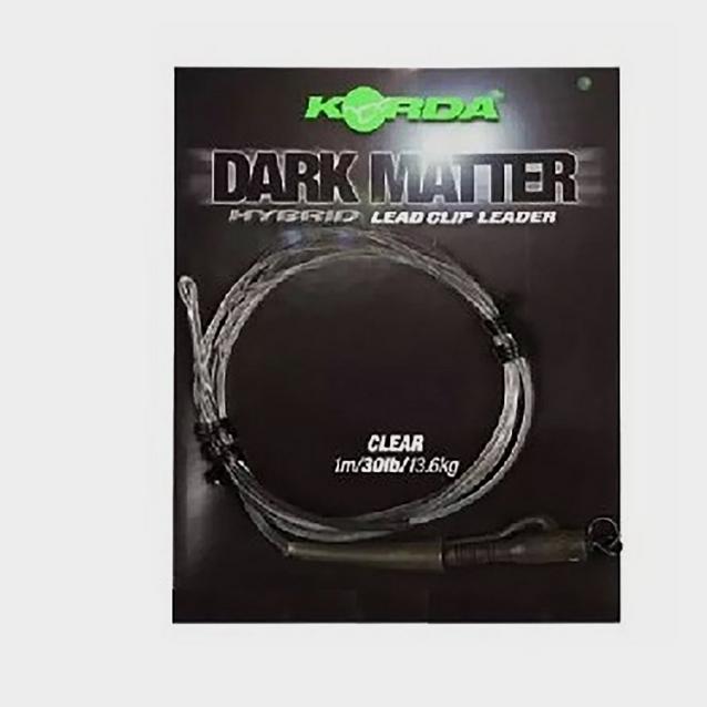 Black Korda Safezone Dark Matter Leader Hybrid Lead Clip Clear 30lb image 1