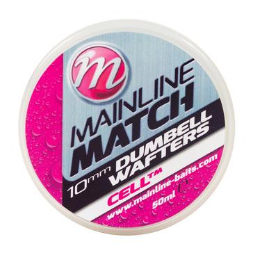 Clear MAINLINE Match Dumbell Wafters 10mm White Cell