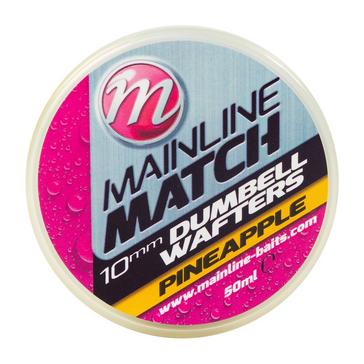 Pink MAINLINE Mainline Match Dumbell Wafters 10mm Yellow Pineapple