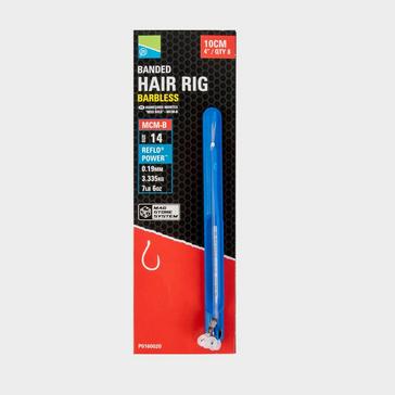 blue PRESTON INNOVATION Mcm-B Banded Hair Rigs 4In Sz 14 Mcm-B