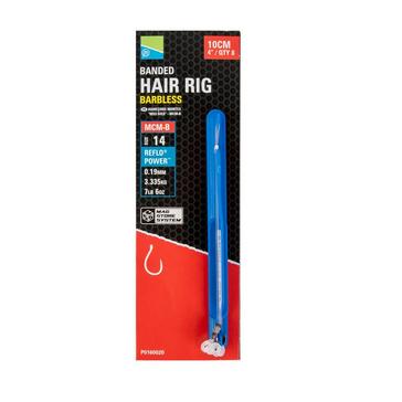 blue PRESTON INNOVATION Mcm-B Banded Hair Rigs 4In Sz 14 Mcm-B