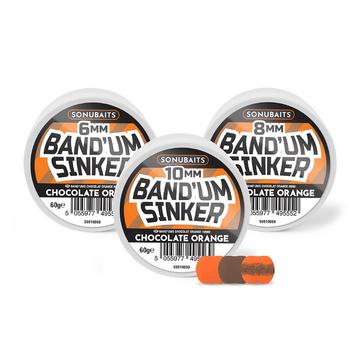 Silver SONU BAITS Band'um Sinkers in Chocolate Orange (6mm)