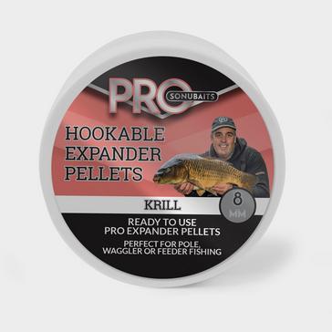 Clear SONU BAITS Pro Hookable Expander Pellets 8mm - Krill