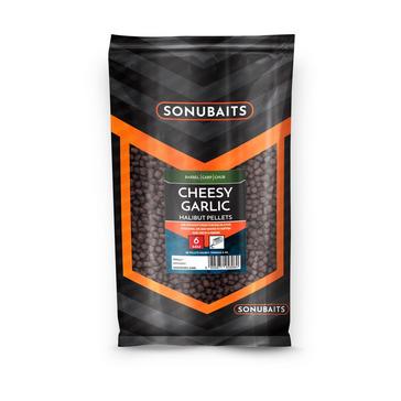 Black SONU BAITS Sonu 6Mm Cheesy Garlic Feed Pellets