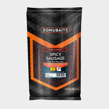 Brown SONU BAITS Sonu Spicy Sausage Halibut Pellets 3mm