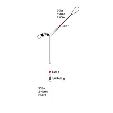 White TRONIX Shad Rig 30lb