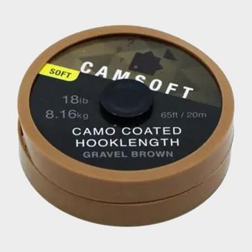 Brown THINKING ANGLER Camsoft Hooklength Camo Gravel Brown 18lb
