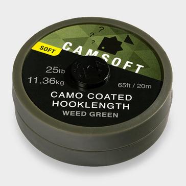 Green THINKING ANGLER Camsoft Hooklength Camo Weed Green 25lb
