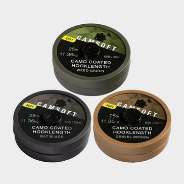 Green THINKING ANGLER Camsoft Hooklength Camo Weed Green 25lb