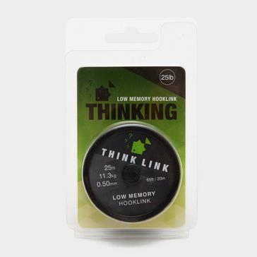 Black THINKING ANGLER Think Link Low Memory Hooklink 25lb (0.50mm) 20m
