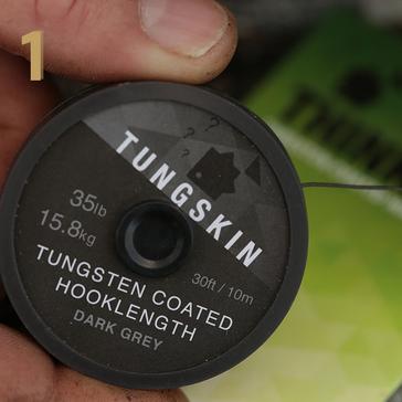 Grey THINKING ANGLER Tungskin Hooklength 35lb