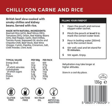 Brown FIREPOT Chilli Con Carne With Rice