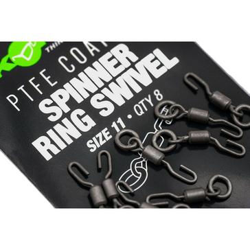 Black Korda PTFE Coated Spinner Ring Swivel Size 11