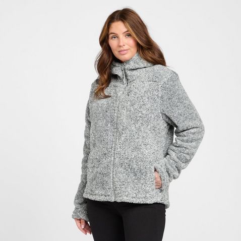 Women's Heated Full-Zip Fleece Jacket - Flecking Gray