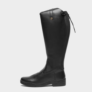 Black Brogini Womens Modena Synthetic Extra Wide Dress Riding Boots Black