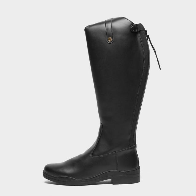 Black Brogini Womens Modena Synthetic Extra Wide Dress Riding Boots Black image 1
