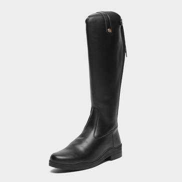 Black Brogini Womens Modena Synthetic Extra Wide Dress Riding Boots Black