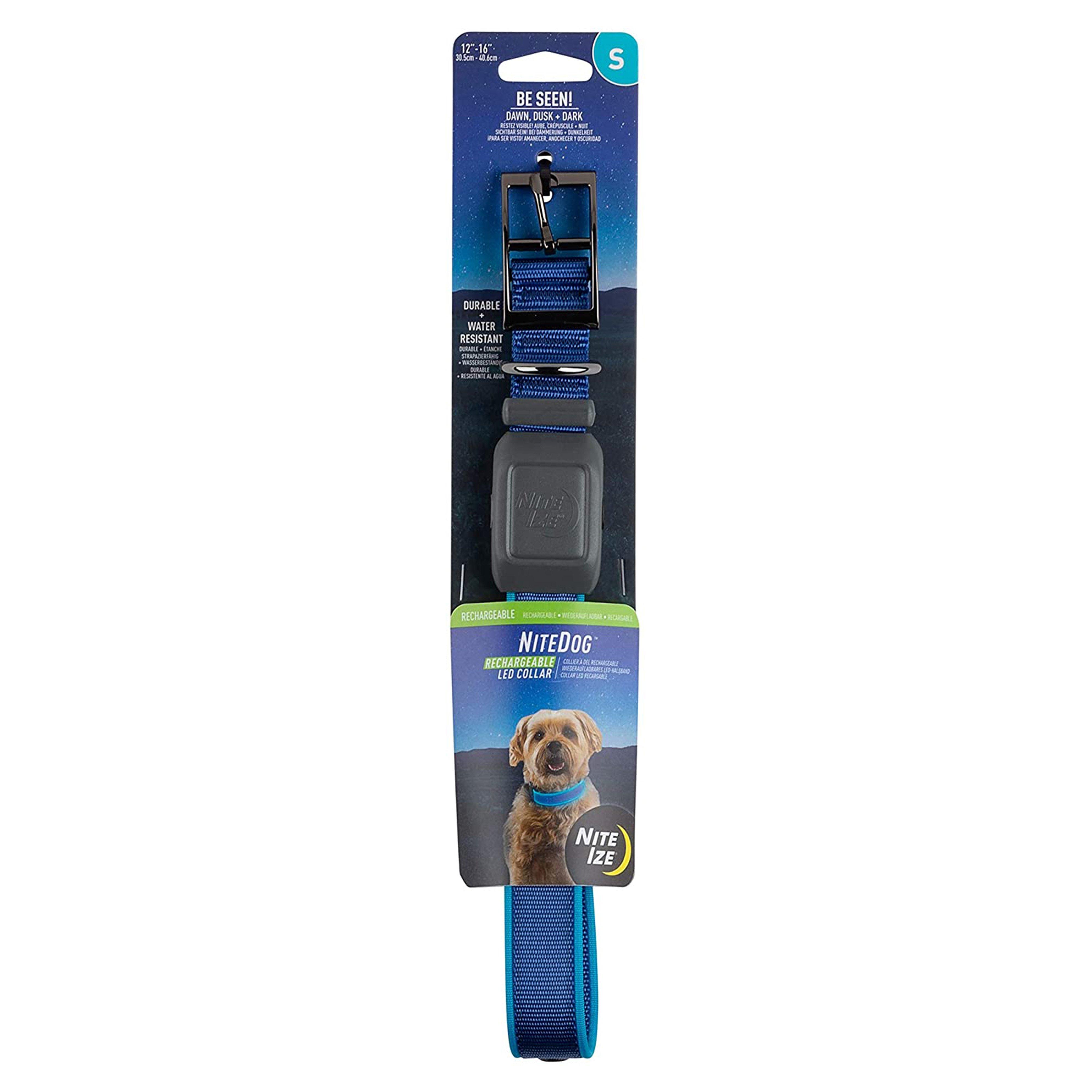 Nitedog LED Rechargeable Collar Blue Small